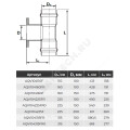 Тройник НПВХ серый SDR26 Дн 160х150 Ру10 фланец-раструб напорный фланец НПВХ Aquaviva AQV104160F .