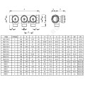 Коллектор латунь 3/4" ВР/НР на 4 вых 1/2" НР м/о 45мм под плоское уплотнение с регулирующими клапанами MULTIFAR Far FK 3824 3412TP