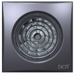 Вентилятор накладной пластик D100 с обратным клапаном Dark gray metal DICITI AURA 4C