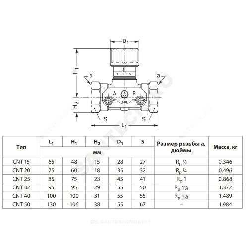 003z7641 cnt клапан балансировочный dn 15