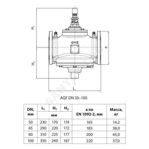 Aqf клапан dn 150