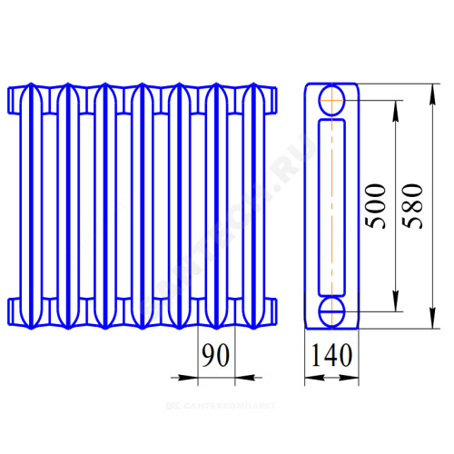 Радиатор мс 140м2