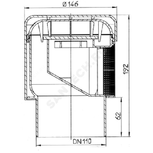 Клапан воздушный канализационный 110