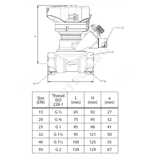 Запорно балансировочный клапан ду40 msv s danfoss